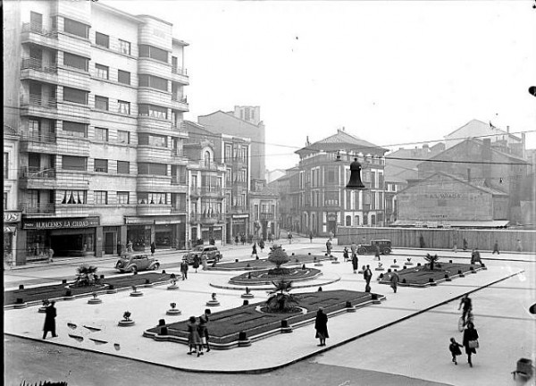 Plaza del Parchís de Gijón, 1946