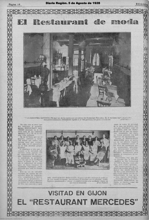 Restaurante Mercedes Suarez 1928 Agosto 05