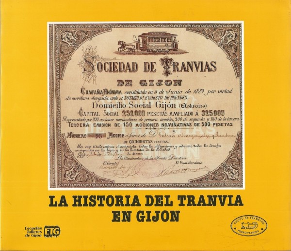 portada libro la historia del tranvía en Gijón