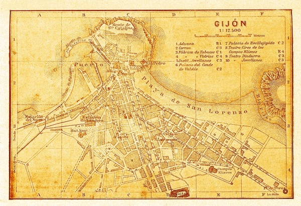 Plano de Gijón