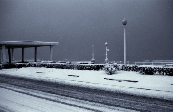 Nieve en Gijón, año 1968 aprox