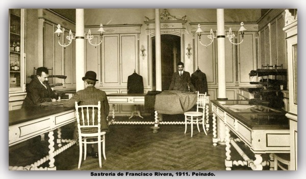 Sastrería de Francisco Rivera, 1911. Peinado. marco
