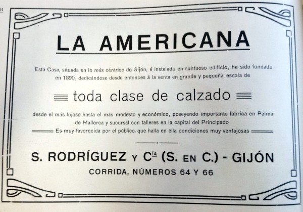 Zapatería La Americana, 1911. Peinado. Publicidad