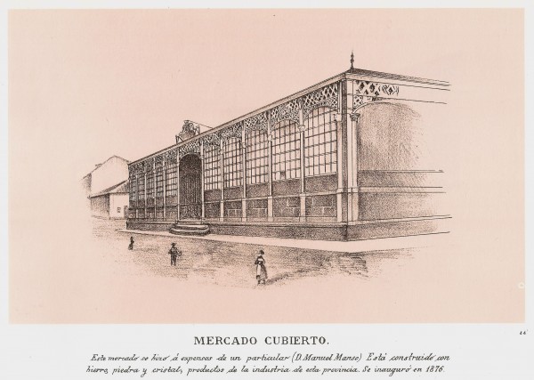 Mercado Cubierto. Nemesio Martinez Guia Ilustrada 1844
