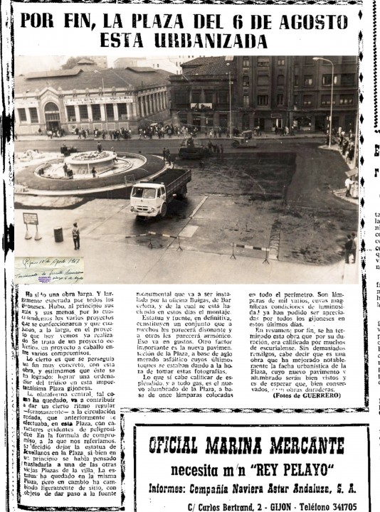 Foto y noticia Guerrero Voluntad 19 Agosto 1967